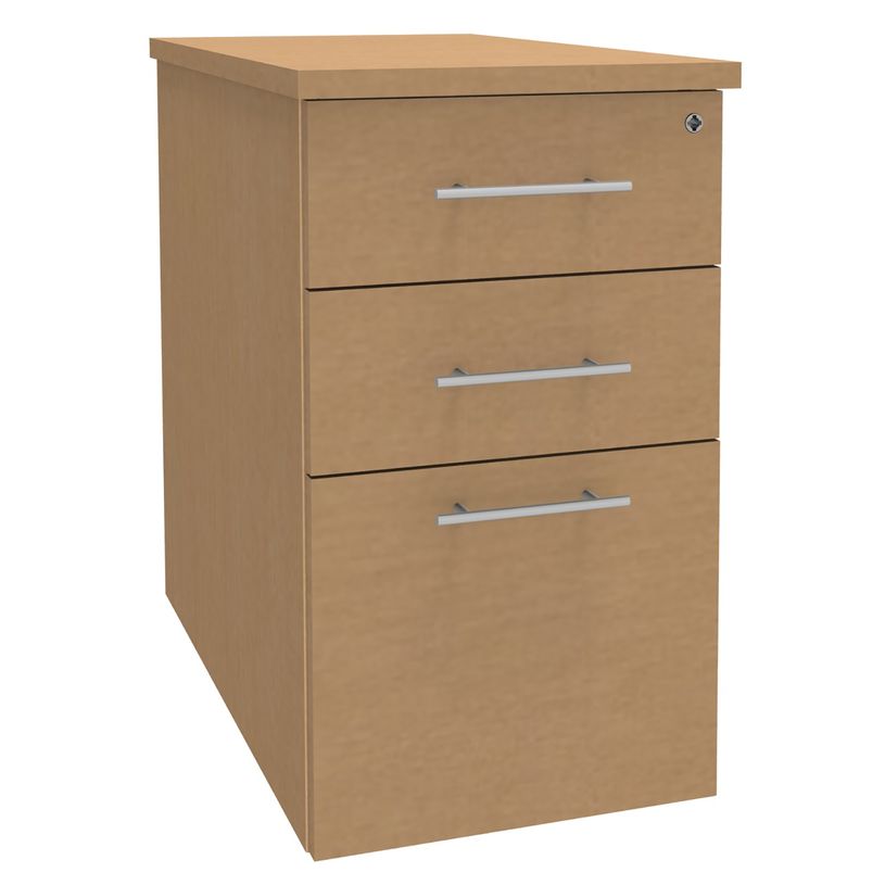 0404000124740-Caisson bout de bureau EXPRIM/LOFTER - L47 x P80 cm - imitation Hêtre-P_400012474_1-0