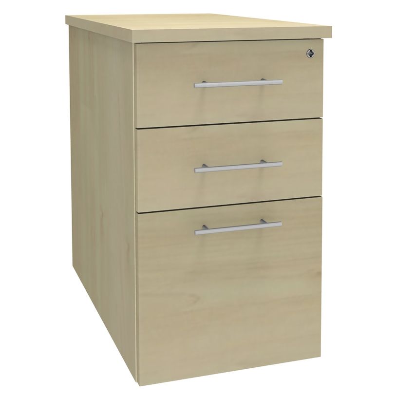 0404000124771-Caisson bout de bureau EXPRIM/LOFTER - L47 x P80 cm - imitation Erable-P_400012477_1-0