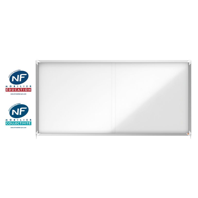 5028252063838-Nobo - Vitrine d'affichage - 27 feuilles A4 - surface magnetique - porte coulissante - 199,7 x 96,7 x 6--0