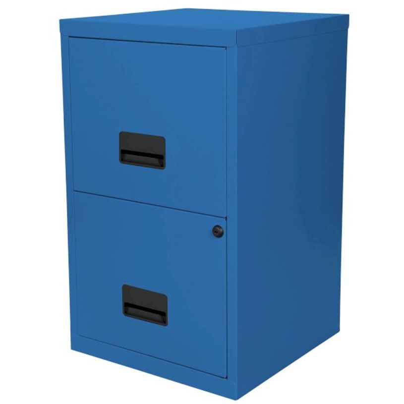 3219090950936-Classeur 2 tiroirs pour dossiers suspendus - 66 x 40 x 40 cm - bleu-P_400013271_1-0