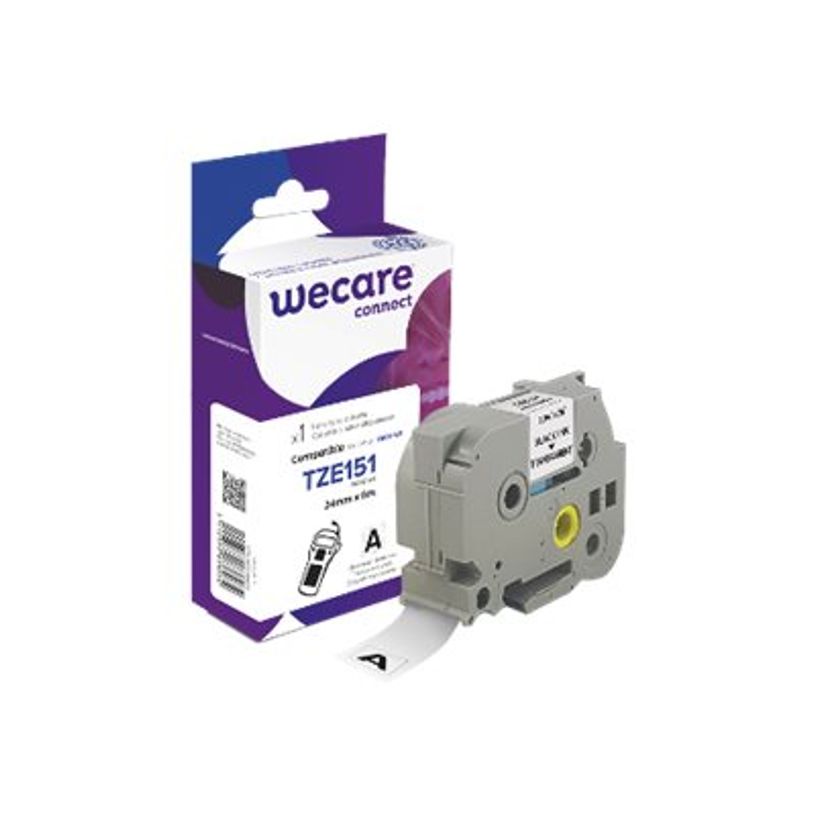 3112539838034-Wecare connect - Ruban d'étiquettes auto-adhésives pour Brother TZE151 - 1 rouleau (24 mm x 8 m) - fo-P_400014025_1-0