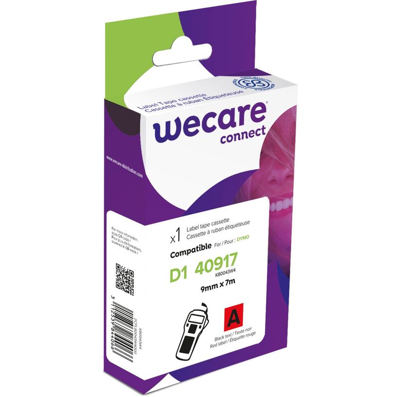 3112539844066-WECARE - Ruban d'étiquettes auto-adhésives pour DYMO D1 40917 -  1 rouleau (9 mm x 7 m) -P_400014036_1-0