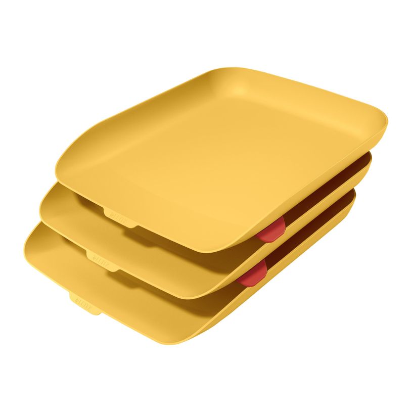 4002432126255-Leitz Cosy - 3 Corbeilles à courrier plastique - jaune-P_400014152_2-0
