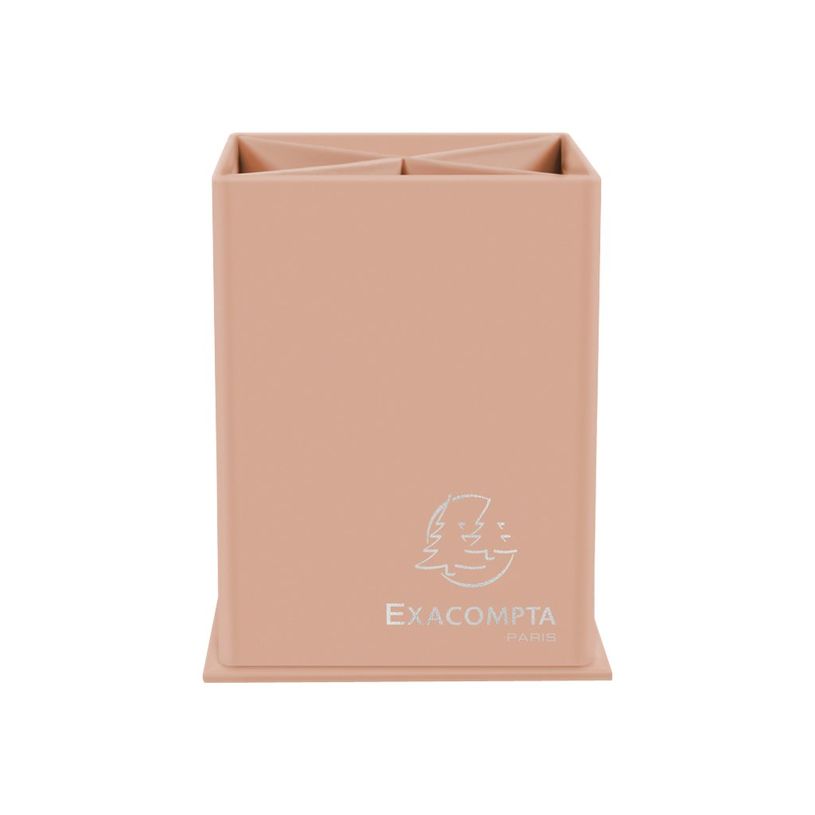 9002493099869-Exacompta Aquarel - Pot à crayons en carton - 4 compartiments - corail-P_405110125_1-0