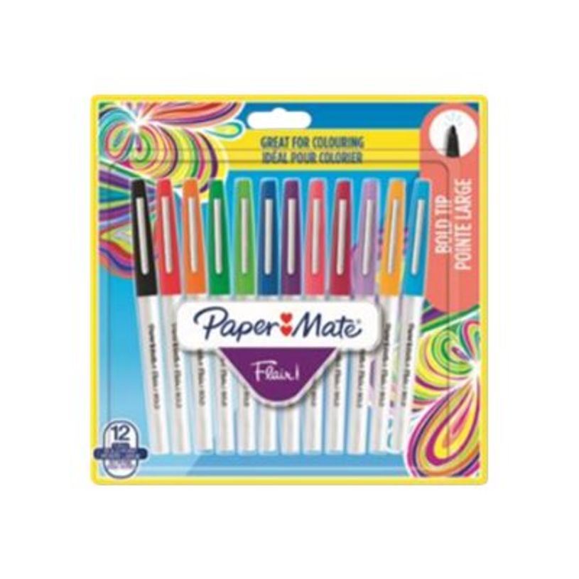 3026981384745-Paper Mate FLAIR - feutre - couleurs assorties (pack de 12)-P_405112629_1-0