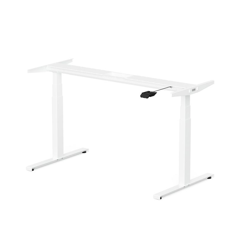 3760350281081-Bureau électrique UGO - L140x80cm - pieds blancs - plateau imitation chêne Stone-P_405113026_4-3