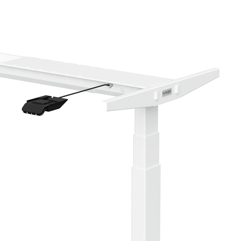 3760350281081-Bureau électrique UGO - L140x80cm - pieds blancs - plateau imitation chêne Stone-P_405113026_7-6