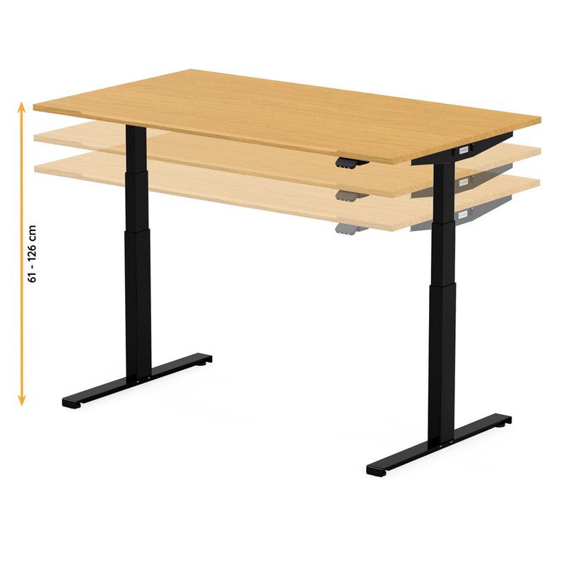 3760350281210-Bureau électrique UGO - L160x80cm - pieds noirs - plateau blanc laqué-P_405113033_9-8