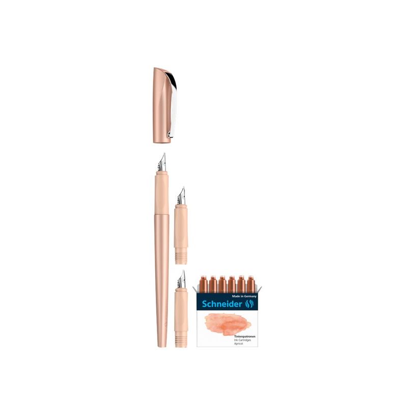 4004675148155-Schneider Callissima - Coffret cadeau avec stylo et différentes plumes - abricot-P_405113455_7-6