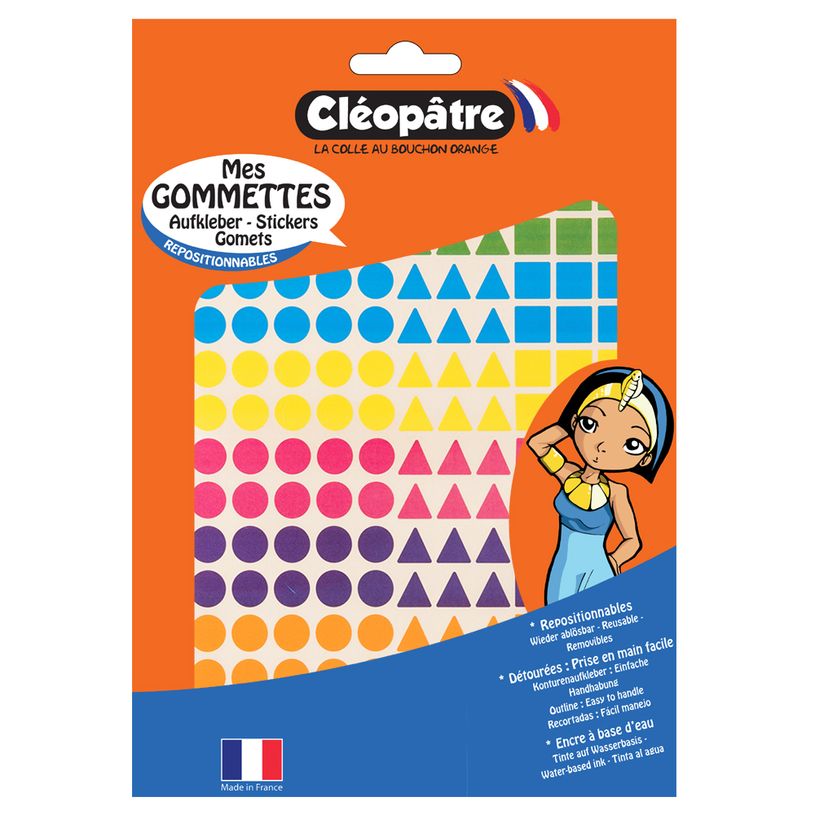 3700162301775-Cléopâtre - 528 gommettes géométriques - 8 couleurs - repositionnables-P_405113483_4-2