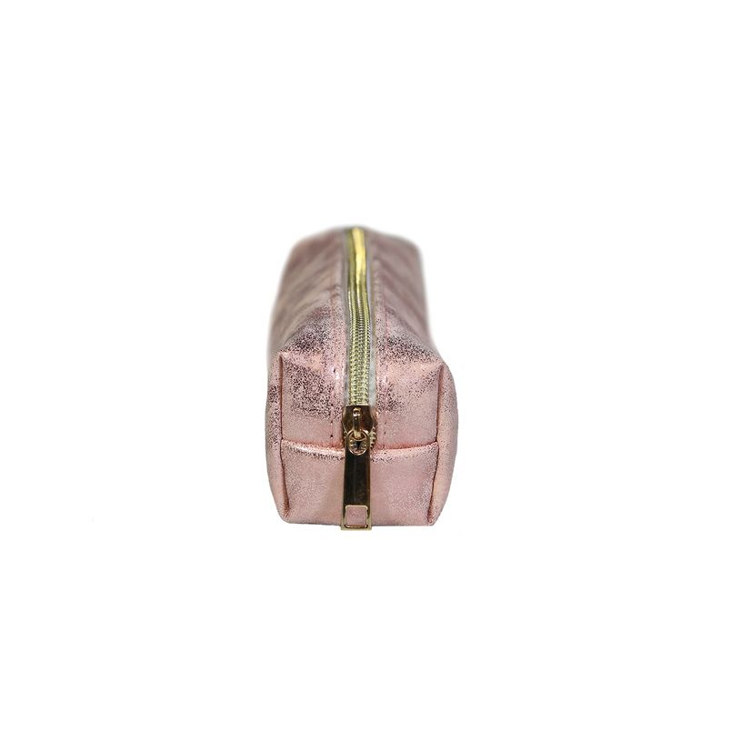3666311000480-Trousse rectangulaire - 1 compartiment - rose doré - Bagtrotter-P_405114143_2-1