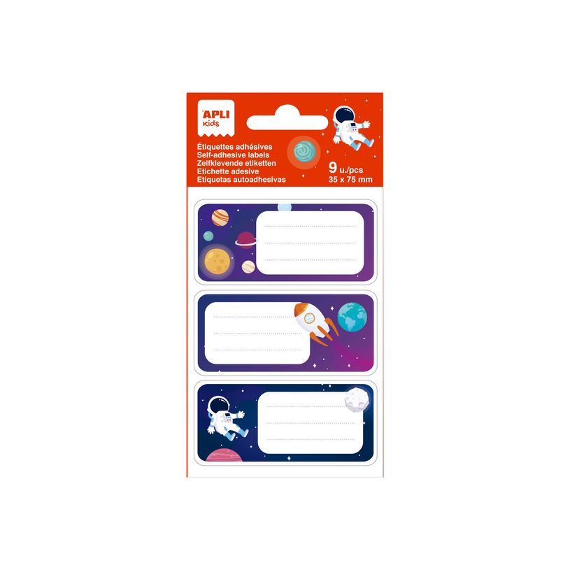 8410782190172-Apli Kids - 9 Étiquettes scolaires planètes - 75 x 35 mm-P_405117705_1-0