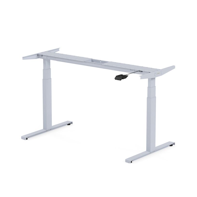 3760350281401-Bureau électrique UGO - L160x80cm - pieds gris - plateau chêne massif-P_405119051_2-1