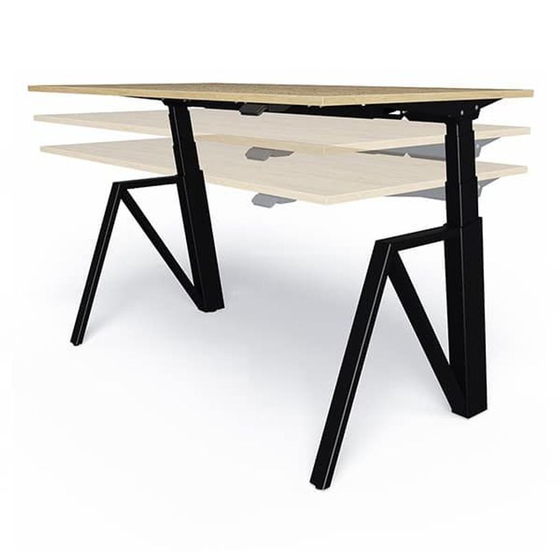 3760350280510-Bureau THEODORE  L160 - pieds blanc - plateau imitation chêne-P_405119073_3-2