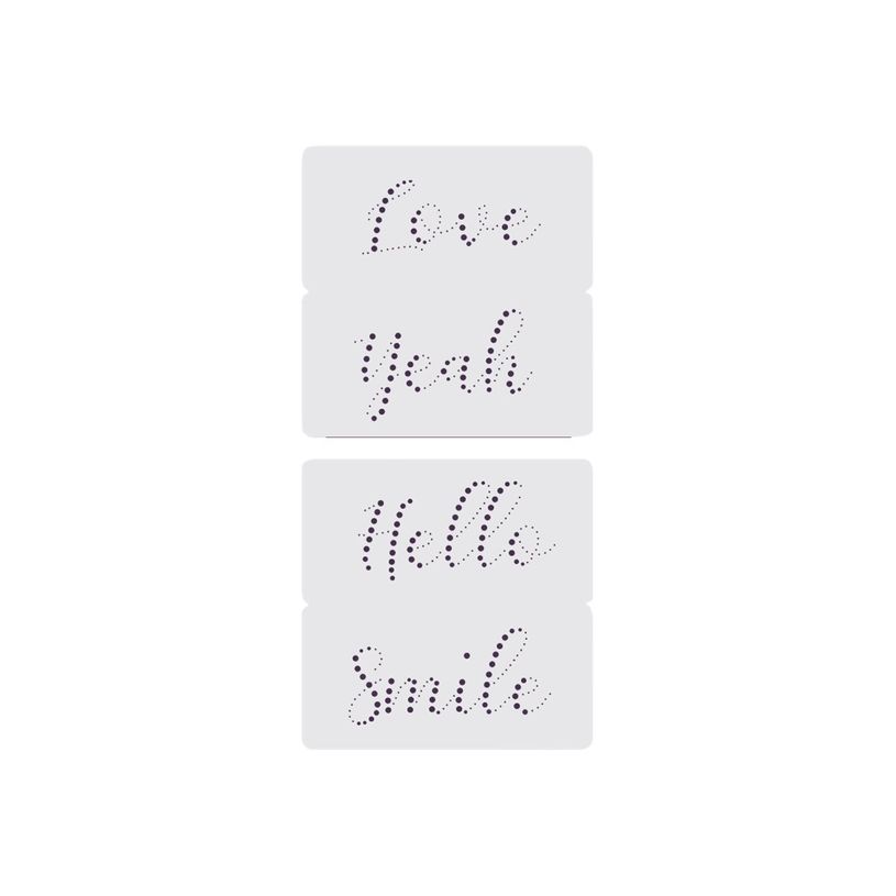 3471056163891-Graine Creative SLOW & ART - 4 gabarits d'écriture - amour, hello, smile, yeah - 15 x 15 -P_405119839_1-0