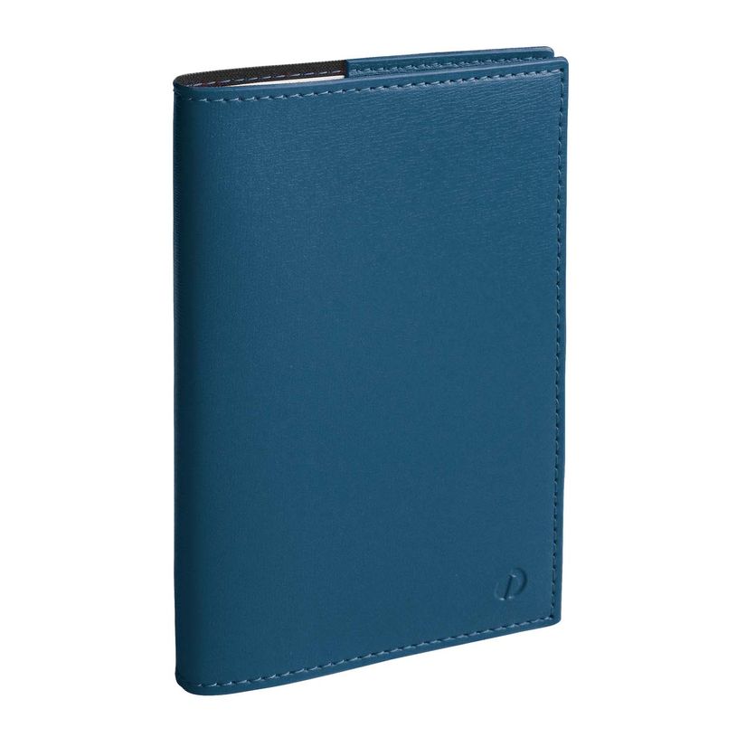 3371010483181-Agenda Soho Affaires Prestige avec répertoire - 1 semaine sur 2 pages - 10 x 15 cm - bleu acier - Quo --0