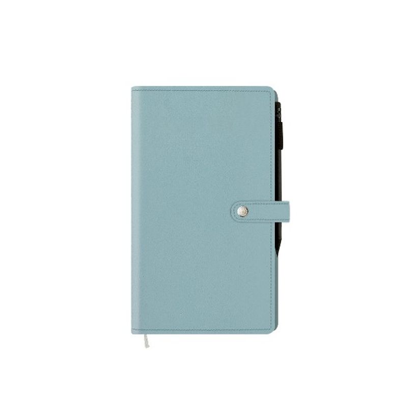 3664447129419-Agenda de poche spiralé Lady Kent - 1 semaine sur 2 pages - 9,5 x 17,5 cm - bleu gris - O-P_405120092_1-0