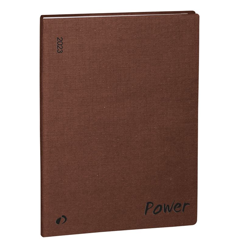 3371010476824-Agenda Diana President recyclé - 1 semaine sur 2 pages - 21 x 27 cm - brun - Quo Vadis-P_405120775_1-0