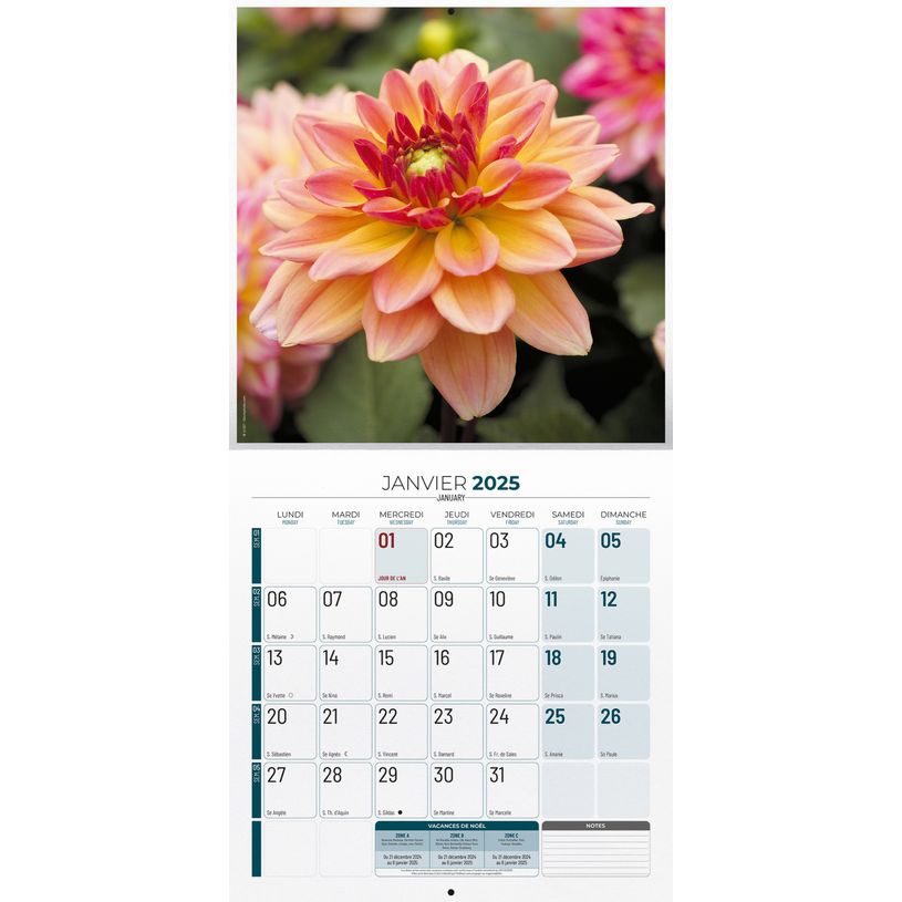 3592930027273-Calendrier illustré BOUCHUT 15 x 15 cm FLEURS 70 %-P_405121457_2-1