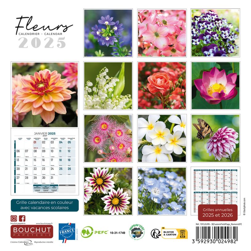 3592930027273-Calendrier illustré BOUCHUT 15 x 15 cm FLEURS 70 %-P_405121457_3-2