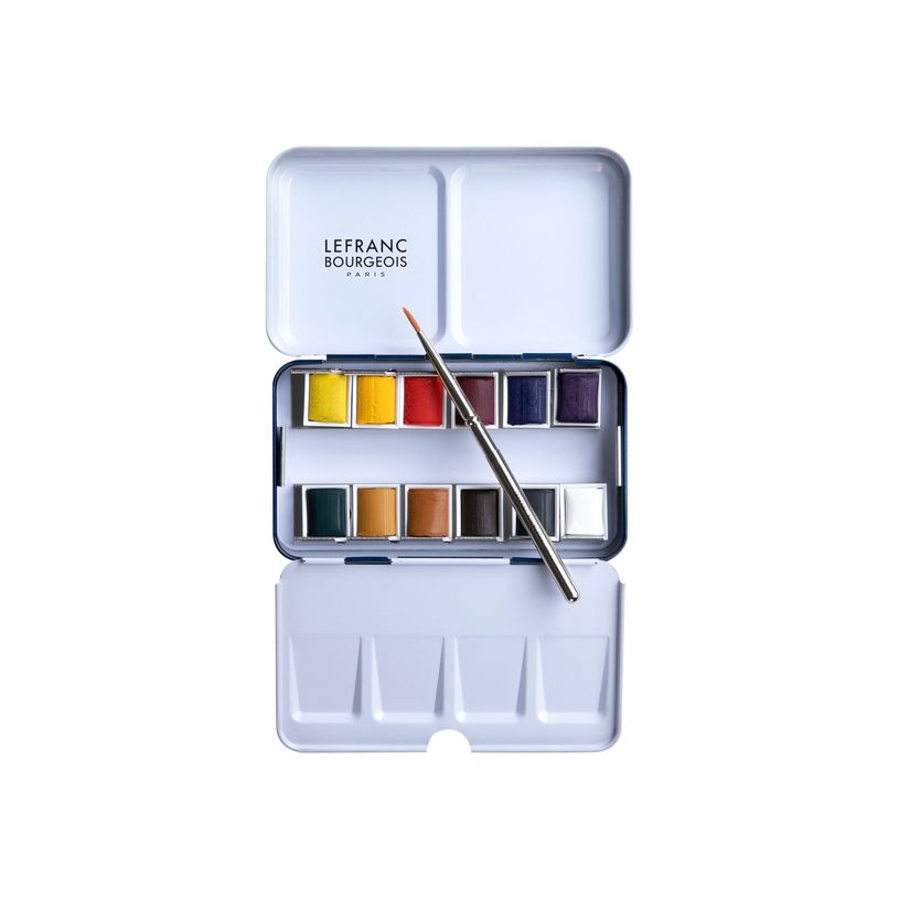 3013643014454-Lefranc Bourgeois - Peinture aquarelle - 12 1/2 godets - couleurs assorties-P_405121710_3-1