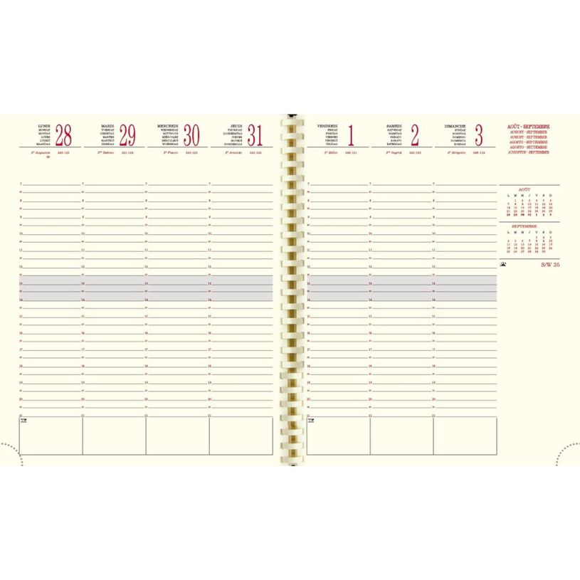 3660942081474-Agenda Rialto - 1 semaine sur 2 pages - 16 mois - 18,5 x 22,5 cm - havane - Exacompta-P_405128588_1-0