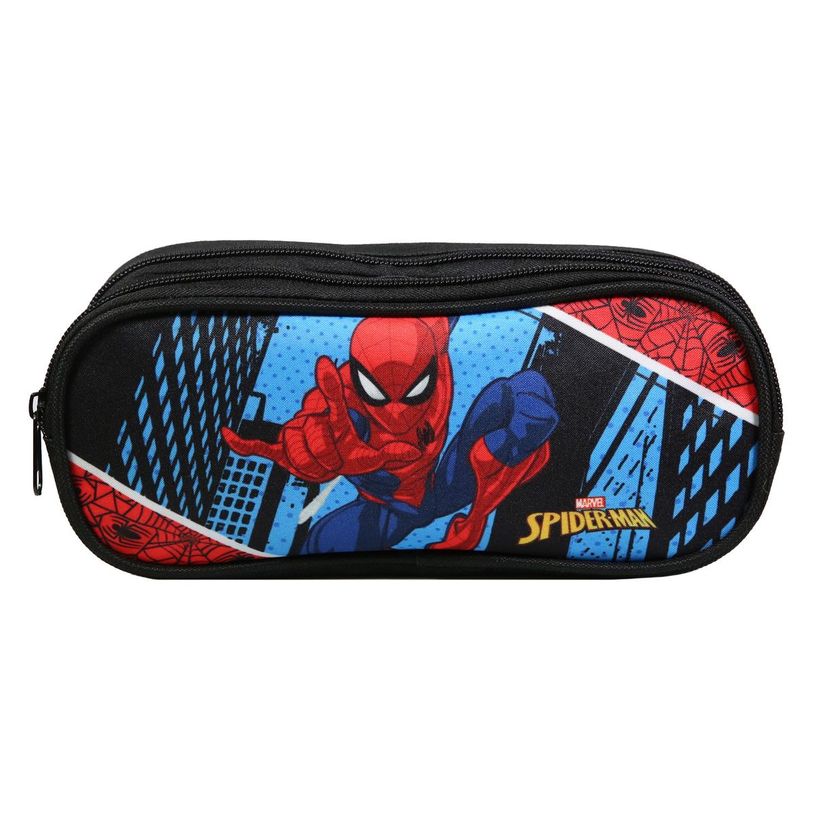 3666311013114-Trousse rectangulaire Spiderman - 2 compartiments - bleu - Bagtrotter-P_405128845_1-0
