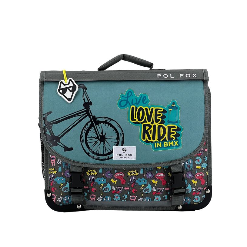 3663842007957-Cartable réversible Ride 38 cm - 2 compartiments - vélo - Pol Fox-P_405129124_1-0