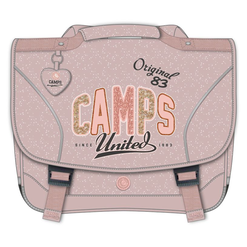 3661507323596-Cartable Camps Lovely 38 cm - 2 compartiments - rose - Kid'Abord-P_405129146_1-0