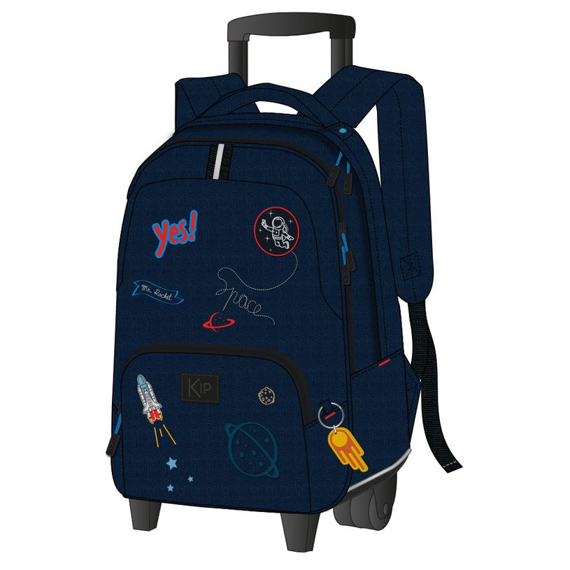 3661507022666-Sac à dos à roulettes KIP Mr Rocket - 2 compartiments - bleu jean - Kid'Abord-P_405129292_1-0