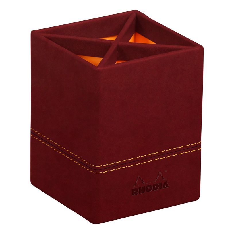 3037921945261-RHODIA Rhodiarama - Pot à crayons - lie de vin - en polyuréthane-P_405130006_1-0