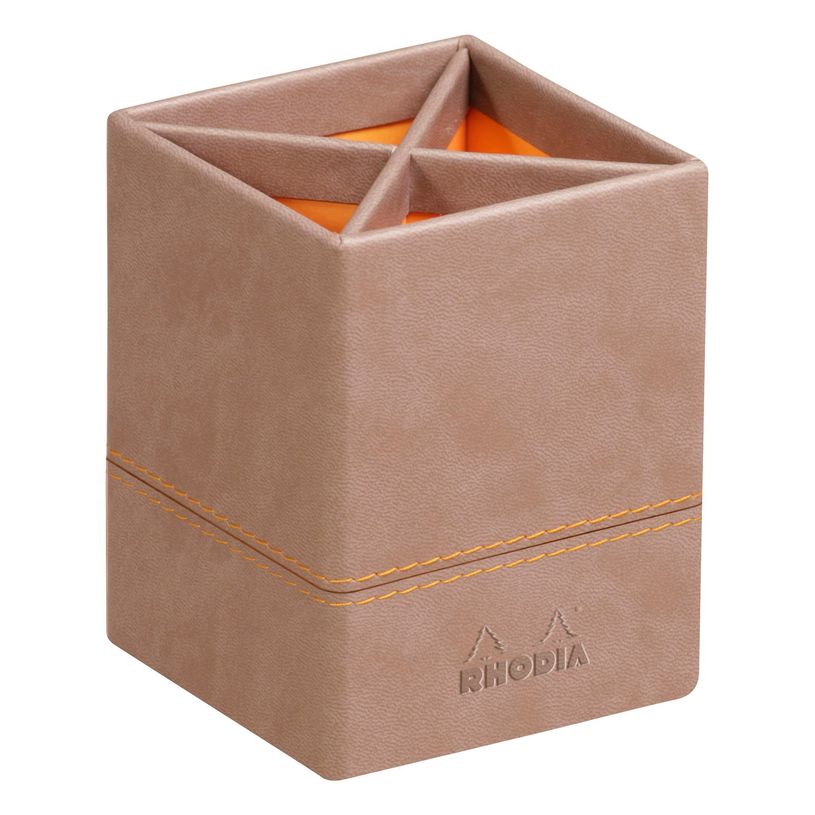 3037923188147-RHODIA Rhodiarama - Pot à crayons - taupe - en polyuréthane-P_405130049_1-0