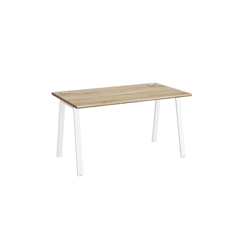 3483601132917-Bureau MAMBO - 140 cm - Pieds métal - Chêne Sonoma/blanc-P_405132834_1-0