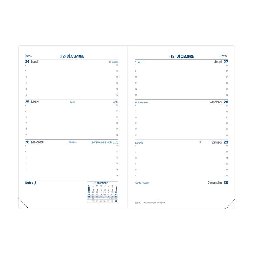 3371010481064-Agenda Impala Sapax - 1 semaine sur 2 pages - 10 x 15 cm - bleu océan - Quo Vadis-P_405133118_3-1