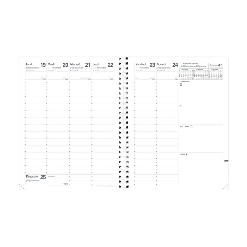 3371010482207-Agenda spiralé Impala President avec répertoire - 1 semaine sur 2 pages - 21 x 27 cm  - -P_405133141_2-1