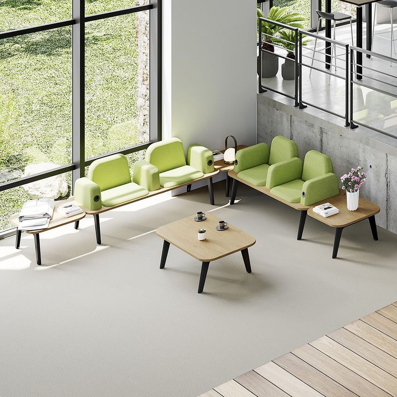 3253310179677-Table basse ILO - L114xP67xH39 cm - pieds blanc - finition chêne clair-P_405134643_3-2