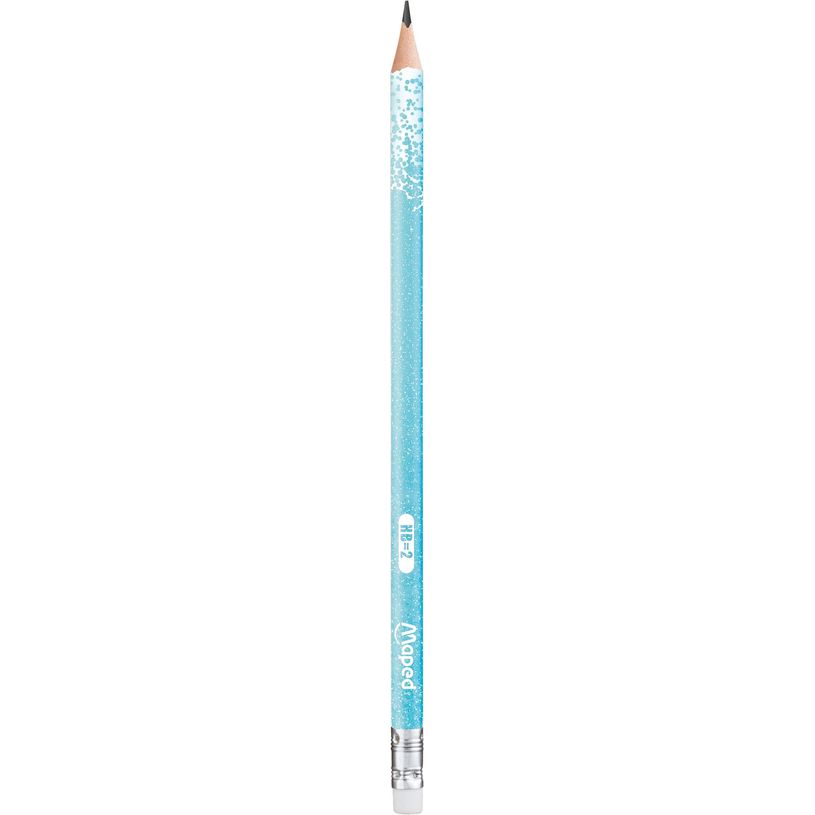 3154148518044-Maped Black'Peps Glitter - Crayon à papier - HB - embout gomme - disponible dans différe-P_405137064_4-3