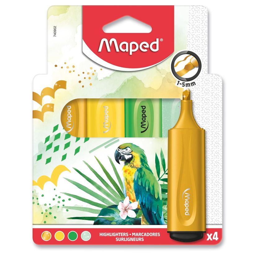 3154147409022-Maped Fluo'peps - Pack de 4 surligneurs - mix 2 pastel et 2 glitter - différents modèles-P_405137067_2-1