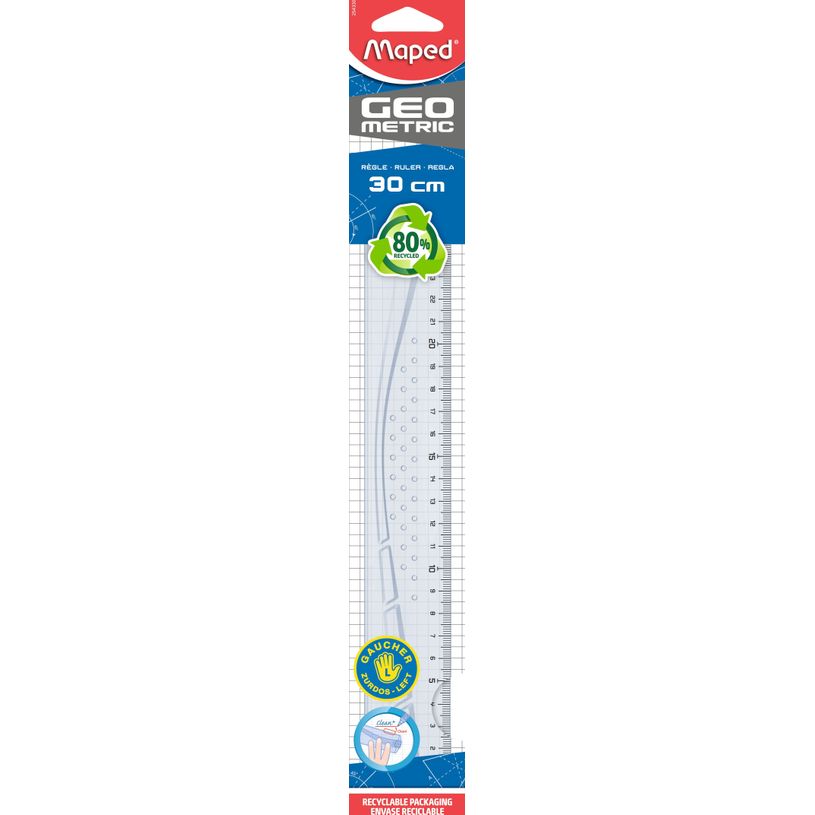 3154142543301-Maped Geometric - Règle plate spéciale gaucher - 30 cm - transparent-P_405137090_1-0