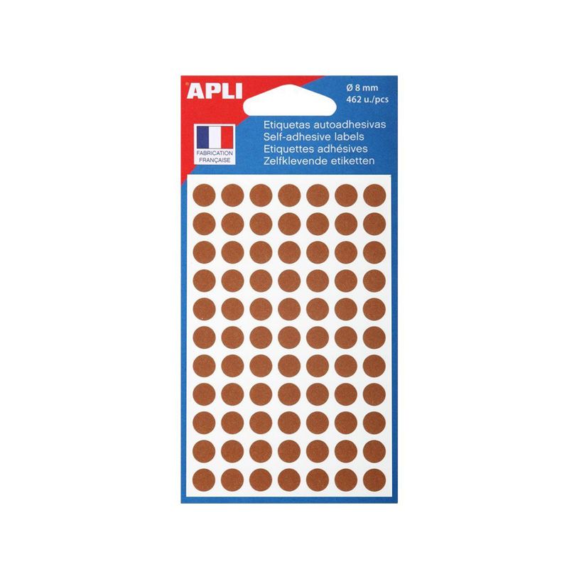 3270241022209-Apli Agipa - 462 Pastilles adhésives - marron - diamètre 8 mm - réf 102220-P_405137295_1-0