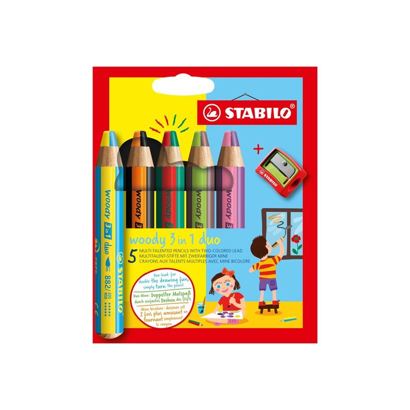 4006381573443-STABILO woody 3 in 1 duo - pack de 5 crayons de couleur - couleurs assorties-P_405137326_1-11