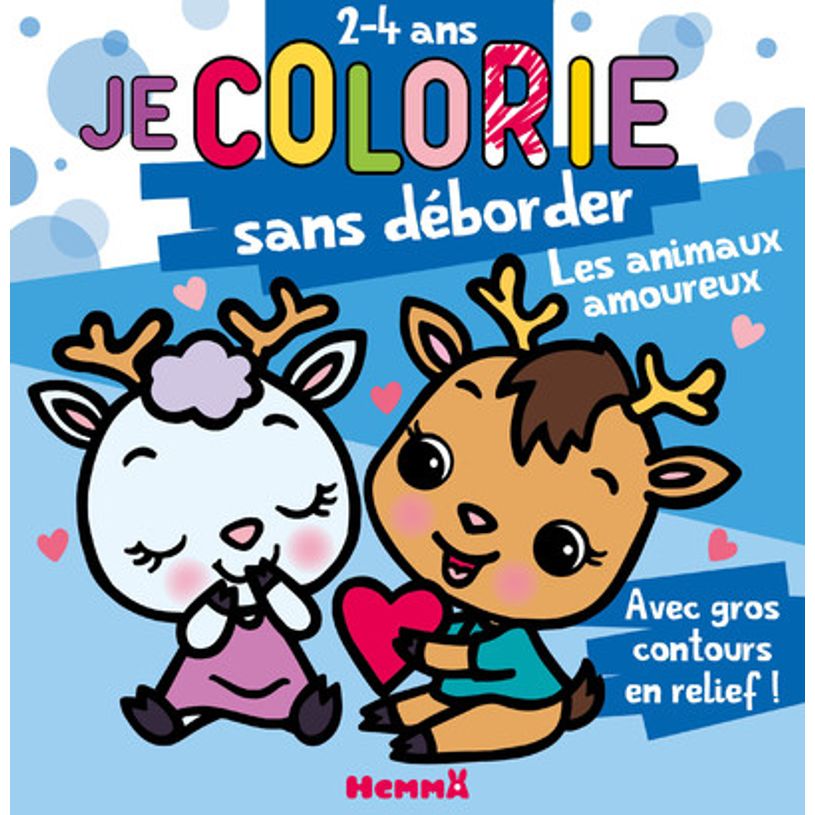 9782508053771-Je colorie sans déborder (2-4 ans) - Les animaux amoureux - Avec gros contours en relief -P_405139741_1-0