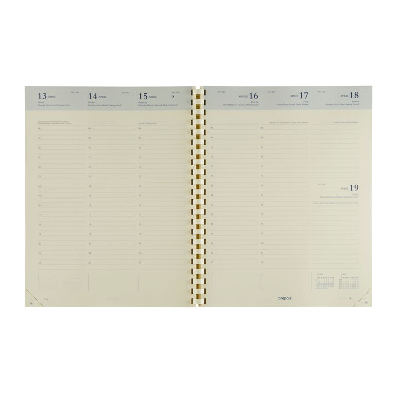 5412303102452-Brepols Oméga 27 - Recharge pour agenda - 1 semaine sur 2 pages - 207 x 268 mm--0