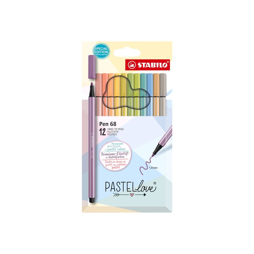 4006381594721-STABILO Pen 68 Pastellove - 12 Feutres pointe moyenne - couleurs pastels assorties-P_405141794_1-0