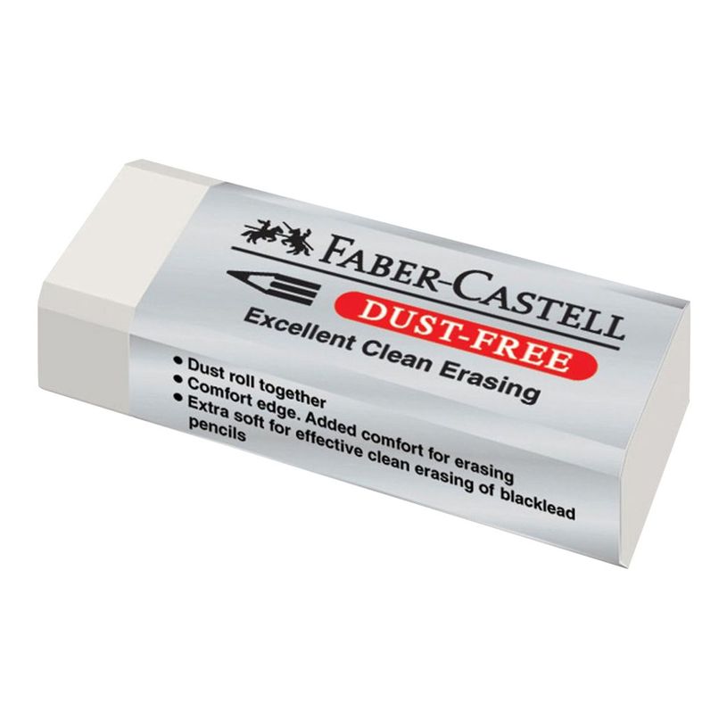 9556089871204-Faber-Castell - Gomme douce en plastique - Sans résidus - Dimensions : 6,3 x 2,2 x 1,2 cm-P_405145767_1-0