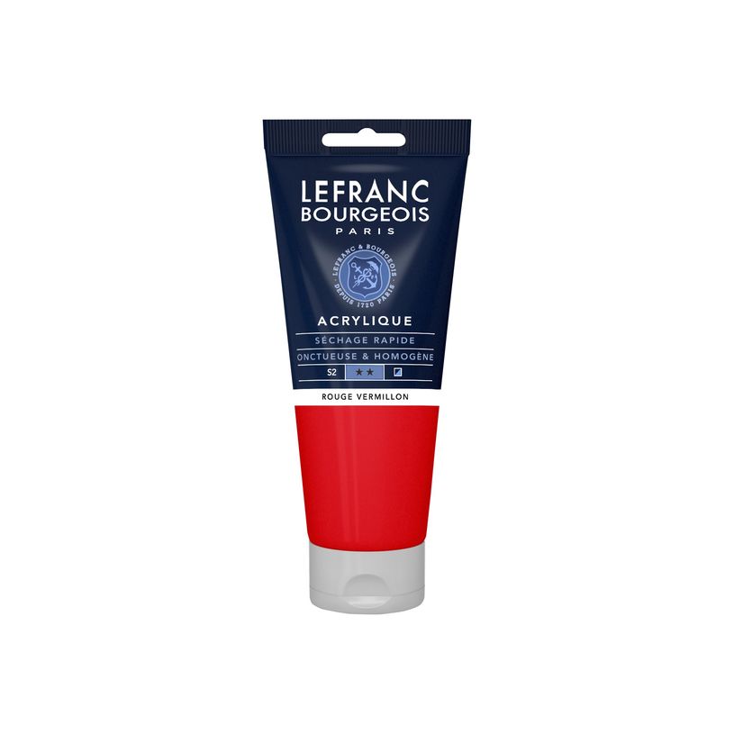 3013643004325-Lefranc Bourgeois - Peinture acrylique - rouge vermillon - 200 ml-P_405146494_1-0
