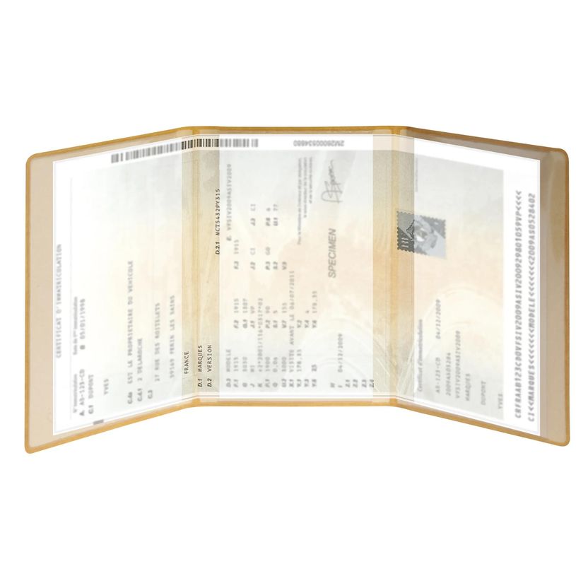 3660942082907-Etui Denim pour carte grise - 8,5 x 13,2 cm - Moutarde - Exacompta--1
