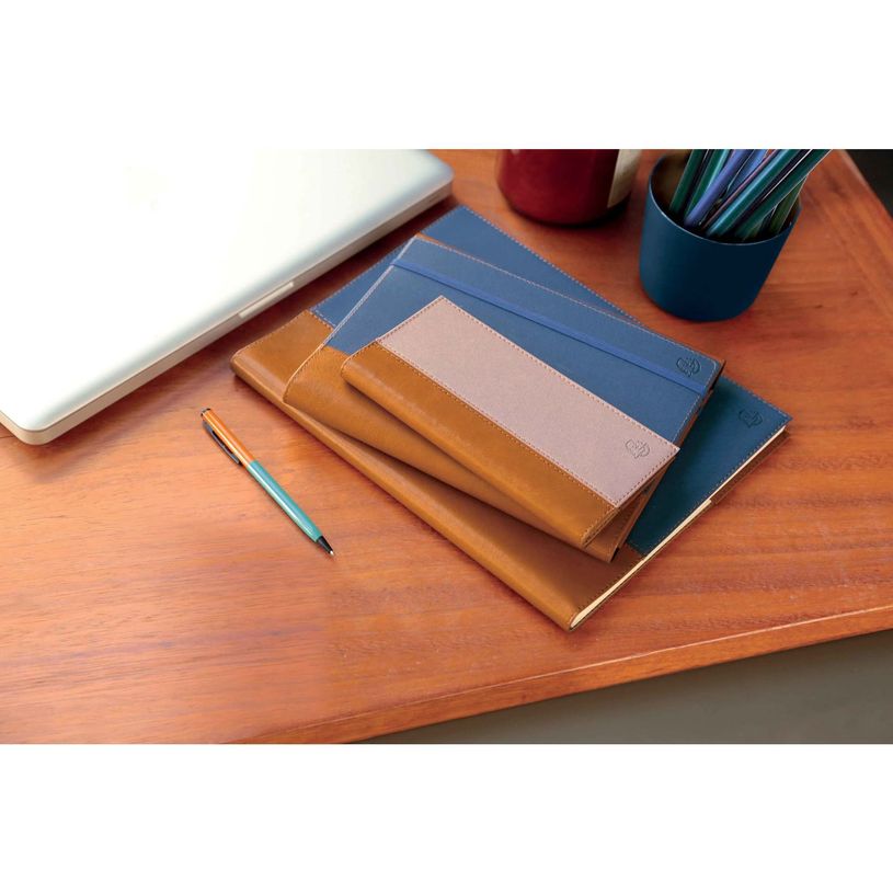 3660942082075-Agenda spiralé Denim Eurotime 27S - 1 semaine sur 2 pages - 21 x 27 cm - marron clair - E-P_405147032_3-2