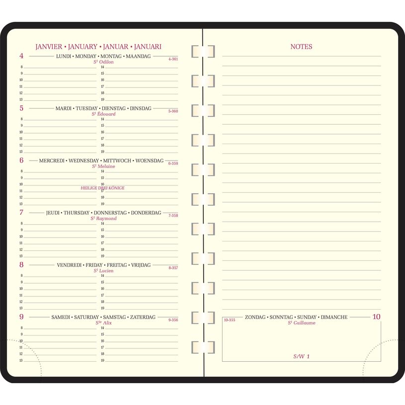 3660942082341-Agenda de poche spiralé Végétal Espace 16S - 1 semaine sur 2 pages -  9 x 16 cm - kraft-P_405147071_3-2