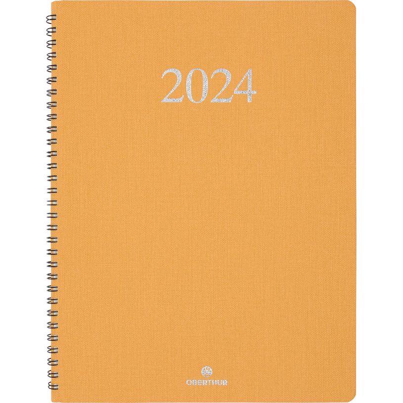 3664447162645-Agenda Galway - 1 semaine sur 2 pages - 22 x 30 cm - moutarde - Oberthur-P_405149020_1-0